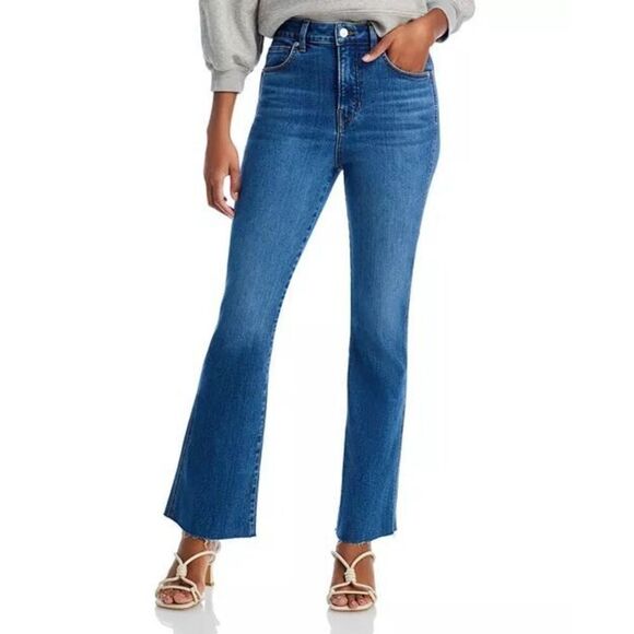 Veronica Beard Women's Carson Raw Hem Ankle Flare Jeans Serendipity Size 27 NWOT - Picture 1 of 7